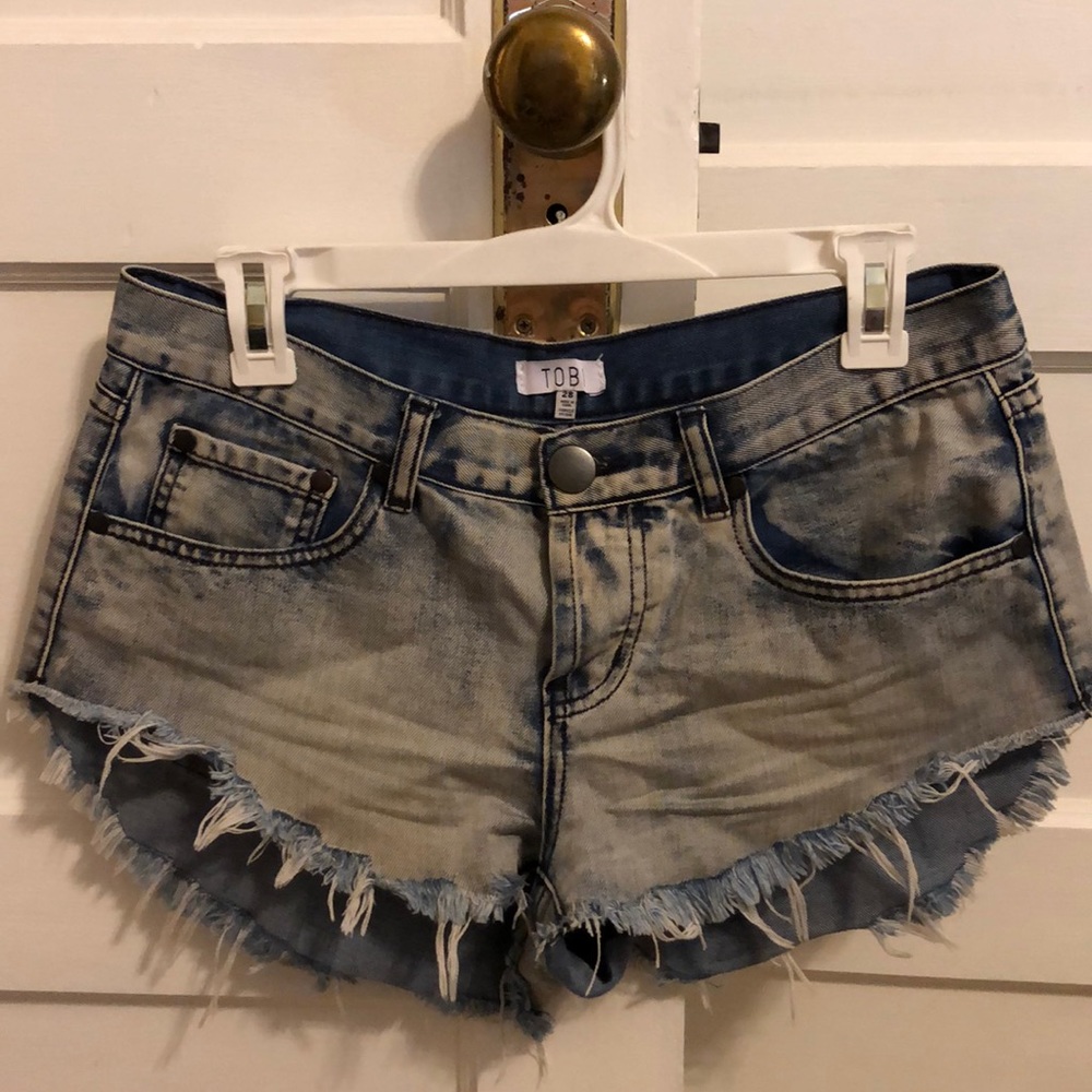 Blue jean shorts
